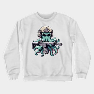 Tactical Octopus Adventure Tee: Where Intelligence Meets Style Crewneck Sweatshirt